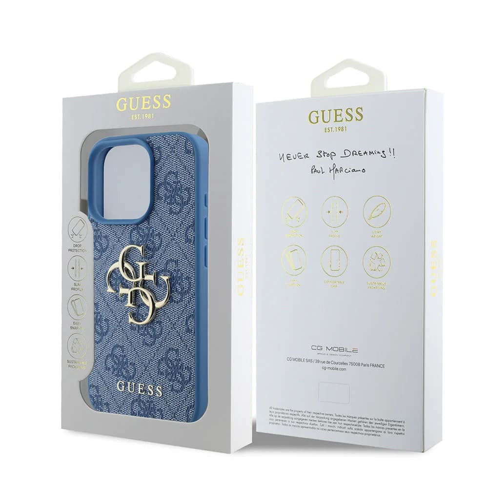 Futrola za Apple iPhone 16 Pro Max, Guess, 4G Big Logo, Plava