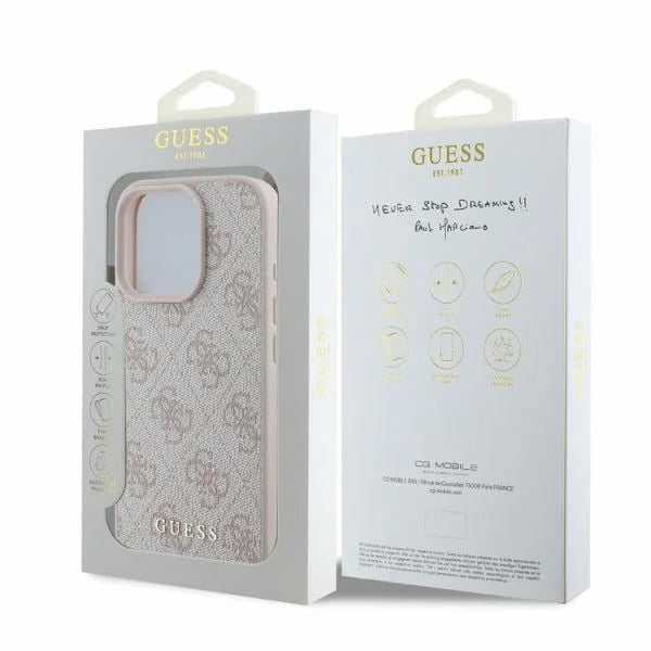 Futrola za Apple iPhone 16 Pro Max, Guess, 4G Classic, Roza
