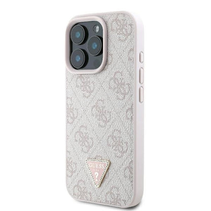 Futrola za Apple iPhone 16 Pro Max, Guess, Crossbody 4G Triangle Strass, Roza