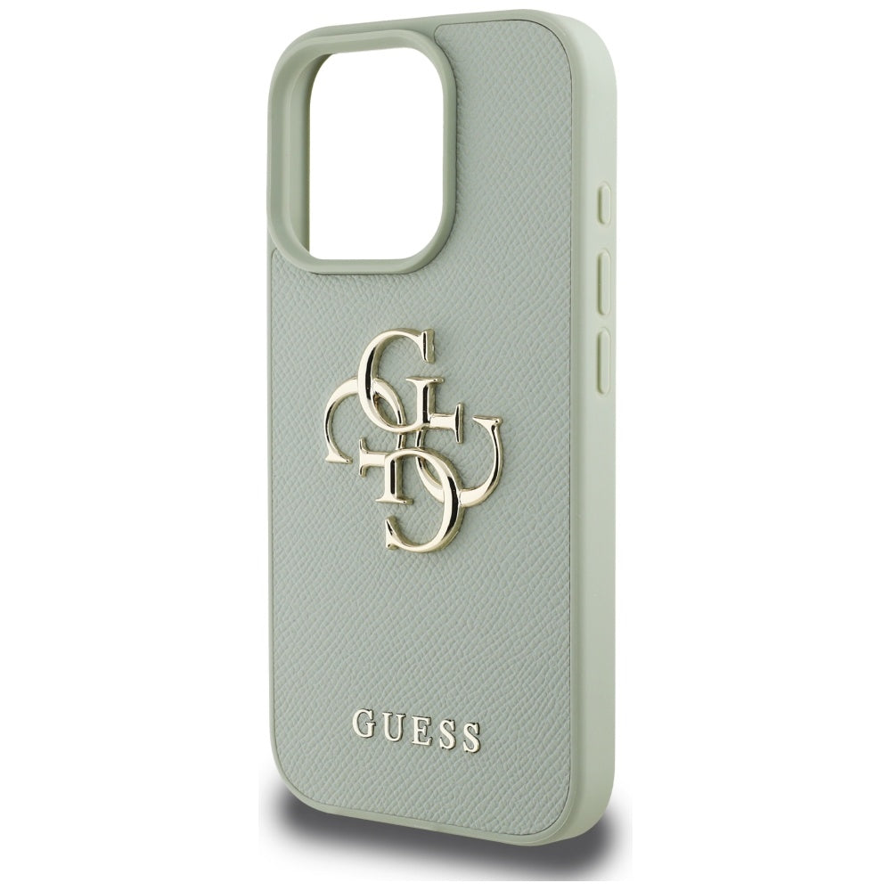 Futrola za Apple iPhone 16 Pro Max, Guess, Grained Big 4G Logo Small Classic Logo, Zelena