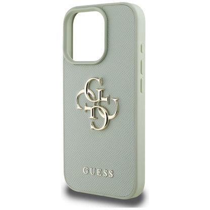 Futrola za Apple iPhone 16 Pro Max, Guess, Grained Big 4G Logo Small Classic Logo, Zelena
