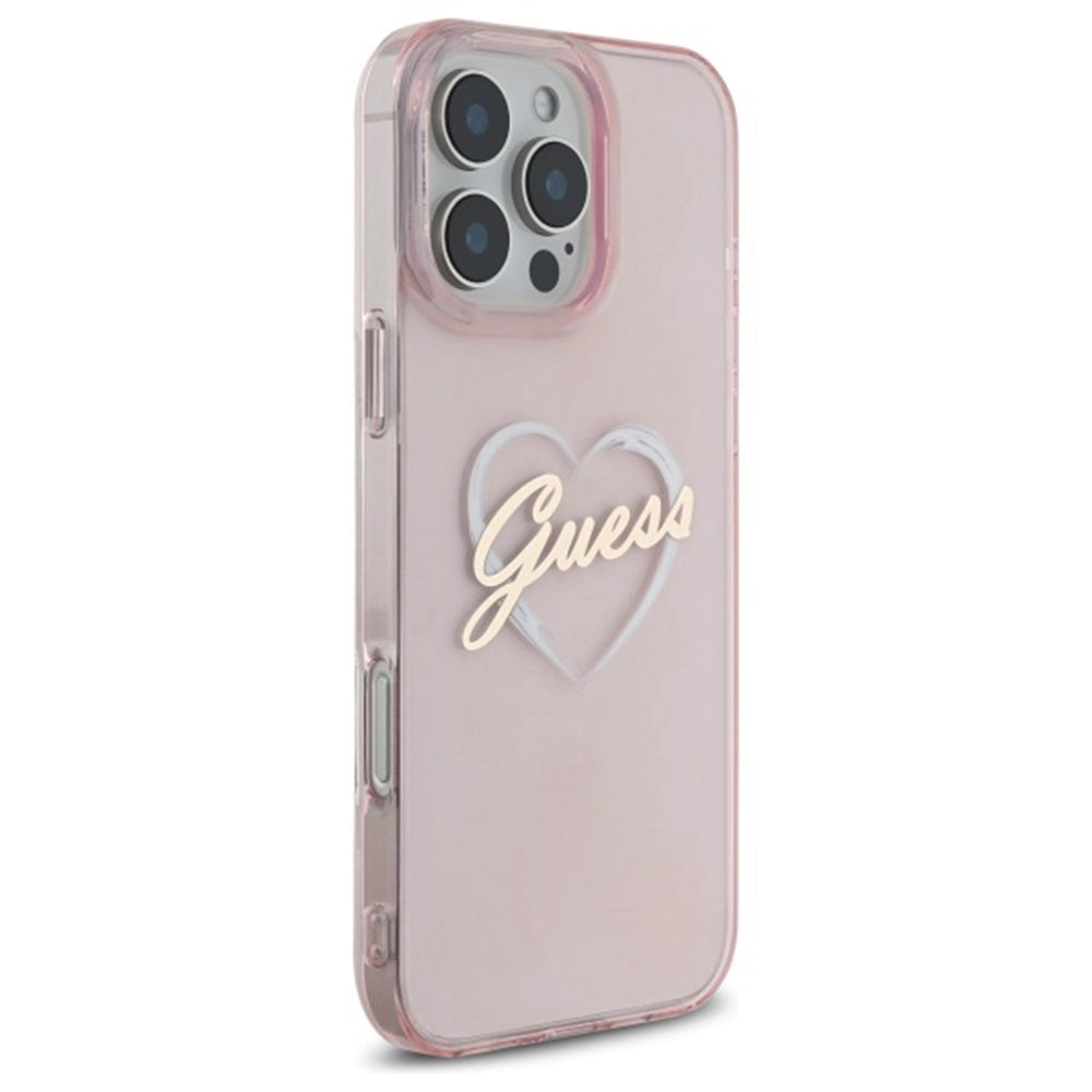 Futrola za Apple iPhone 16 Pro Max, Guess, IML Heart, Roza