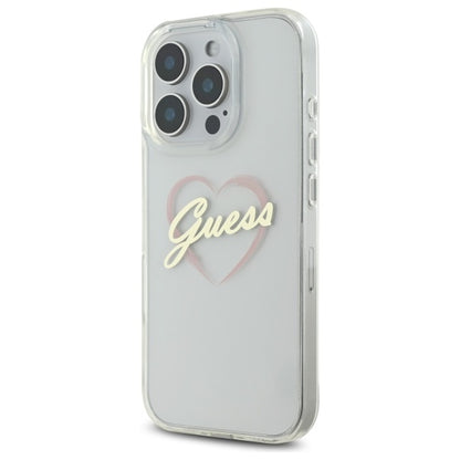 Futrola za Apple iPhone 16 Pro Max, Guess, IML Heart, Prozirna