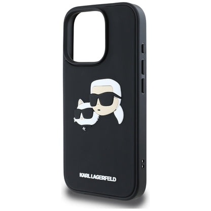 Futrola za Apple iPhone 16 Pro Max, Karl Lagerfeld, 3D Rubber Karl & Choupette, Crna