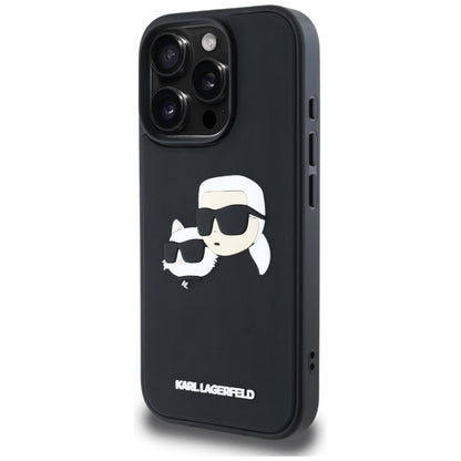 Futrola za Apple iPhone 16 Pro Max, Karl Lagerfeld, 3D Rubber Karl & Choupette, Crna