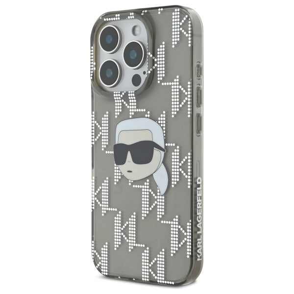 Futrola za Apple iPhone 16 Pro Max, Karl Lagerfeld, IML Luxury Electroplated Karl's Head, Crna