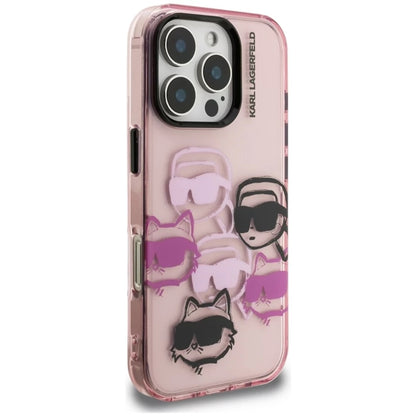 Futrola za Apple iPhone 16 Pro Max, Karl Lagerfeld, IML Luxury Multi Head Pattern, Roza