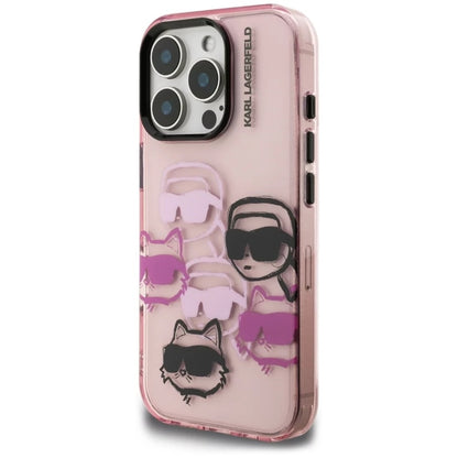 Futrola za Apple iPhone 16 Pro Max, Karl Lagerfeld, IML Luxury Multi Head Pattern, Roza
