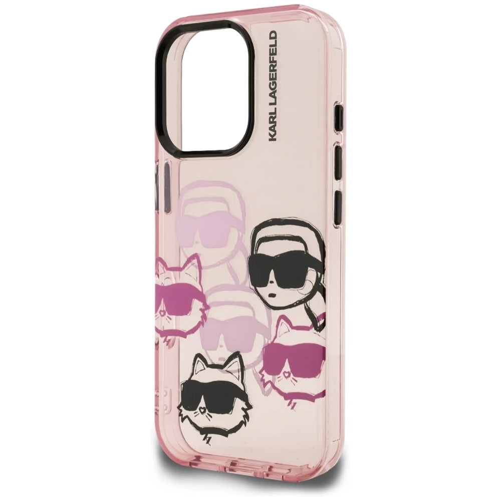 Futrola za Apple iPhone 16 Pro Max, Karl Lagerfeld, IML Luxury Multi Head Pattern, Roza