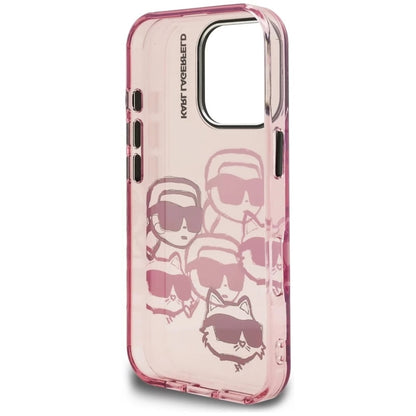 Futrola za Apple iPhone 16 Pro Max, Karl Lagerfeld, IML Luxury Multi Head Pattern, Roza