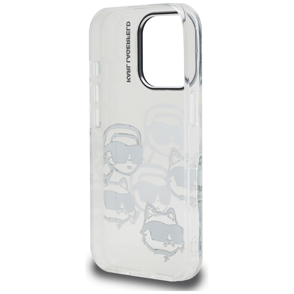 Maska za Apple iPhone 16 Pro Max, Karl Lagerfeld, IML Luxury Multi Head Pattern, Prozirna