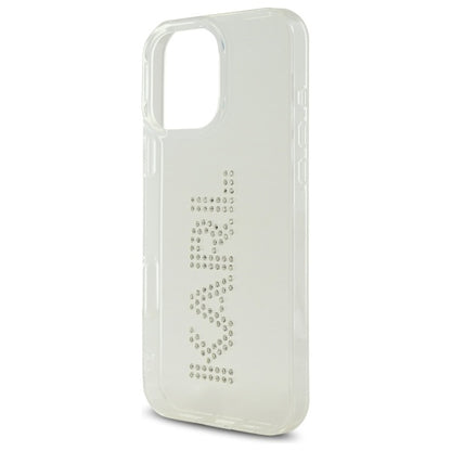 Futrola za Apple iPhone 16 Pro Max, Karl Lagerfeld, IML Rhinestones Transparent Logo, Prozirna