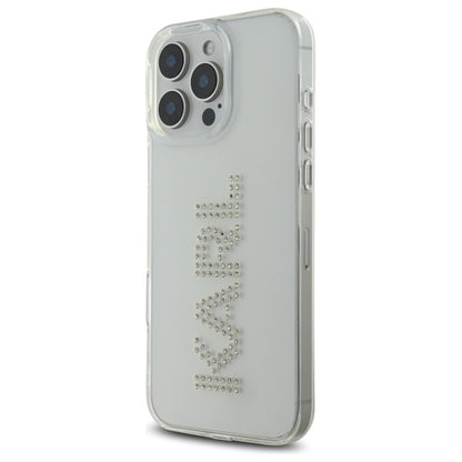 Futrola za Apple iPhone 16 Pro Max, Karl Lagerfeld, IML Rhinestones Transparent Logo, Prozirna