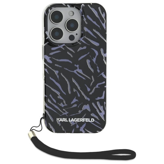 Futrola za Apple iPhone 16 Pro Max, Karl Lagerfeld, Zebra with Cord Strap, Ljubičasta