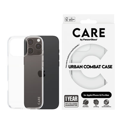 Futrola za Apple iPhone 16 Pro, PanzerGlass, Care Urban Combat, Prozirna