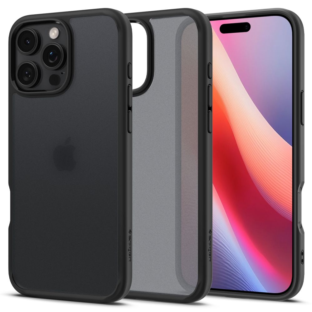 Maska za Apple iPhone 16 Pro, Spigen, Ultra Hybrid, Crna Satinirana ACS08124