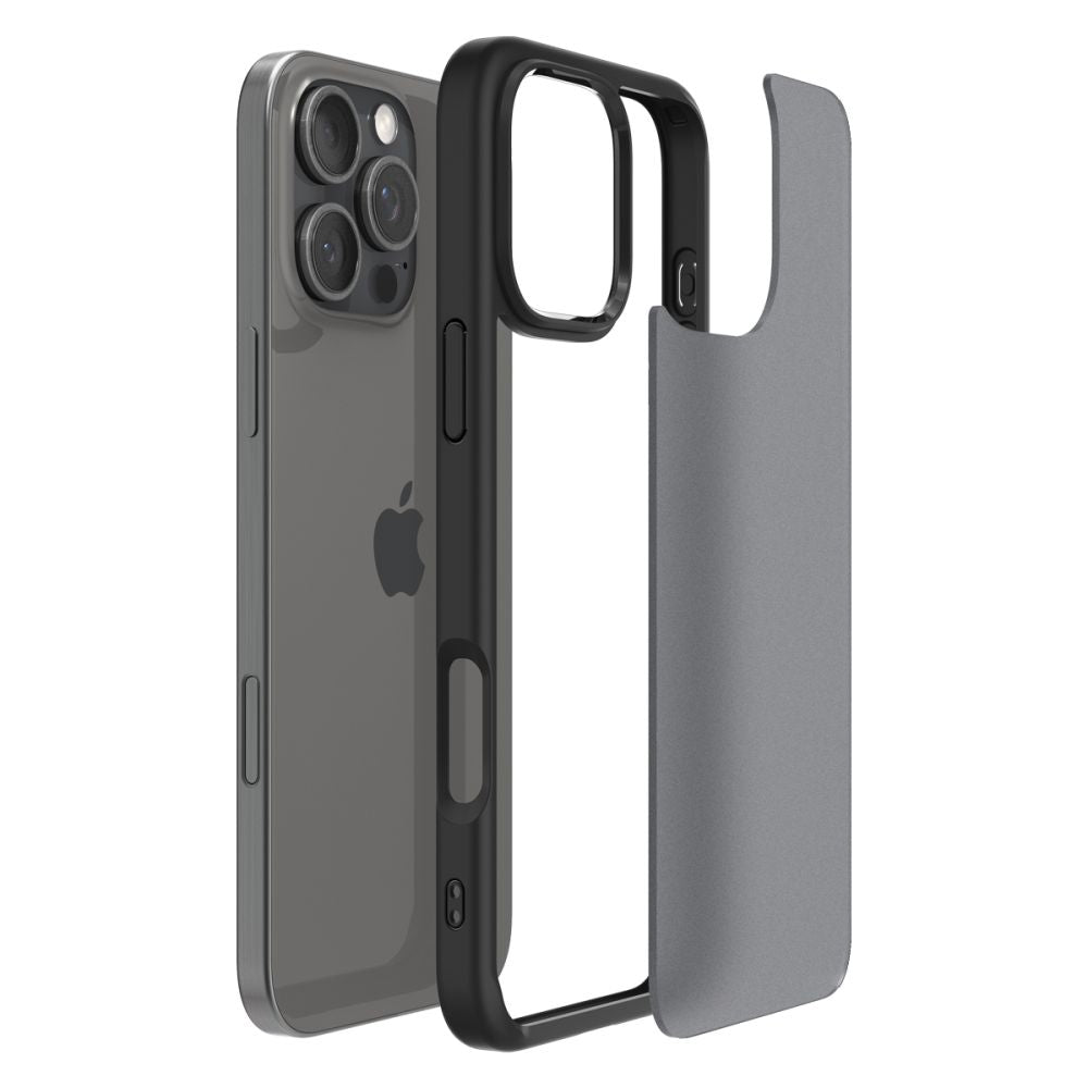 Maska za Apple iPhone 16 Pro, Spigen, Ultra Hybrid, Crna Satinirana ACS08124