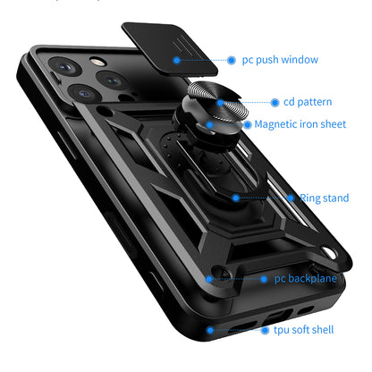 Maska za Apple iPhone 16 Pro, Techsuit, CamShield, Crna
