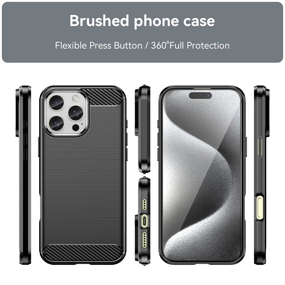 Maska za Apple iPhone 16 Pro, Techsuit, Karbon, Crna