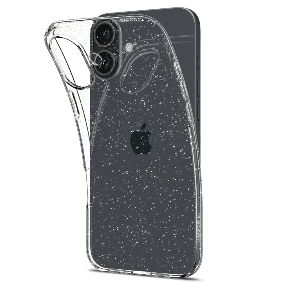 Maska za Apple iPhone 16, Spigen, Liquid Crystal Glitter, Prozirna ACS08192