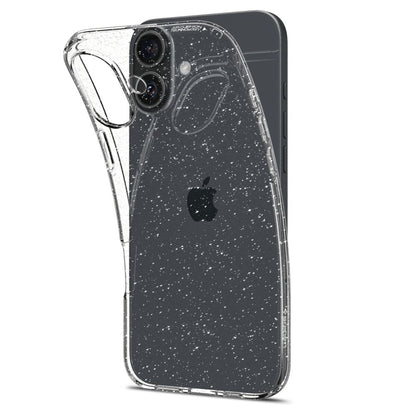 Maska za Apple iPhone 16, Spigen, Liquid Crystal Glitter, Prozirna ACS08192