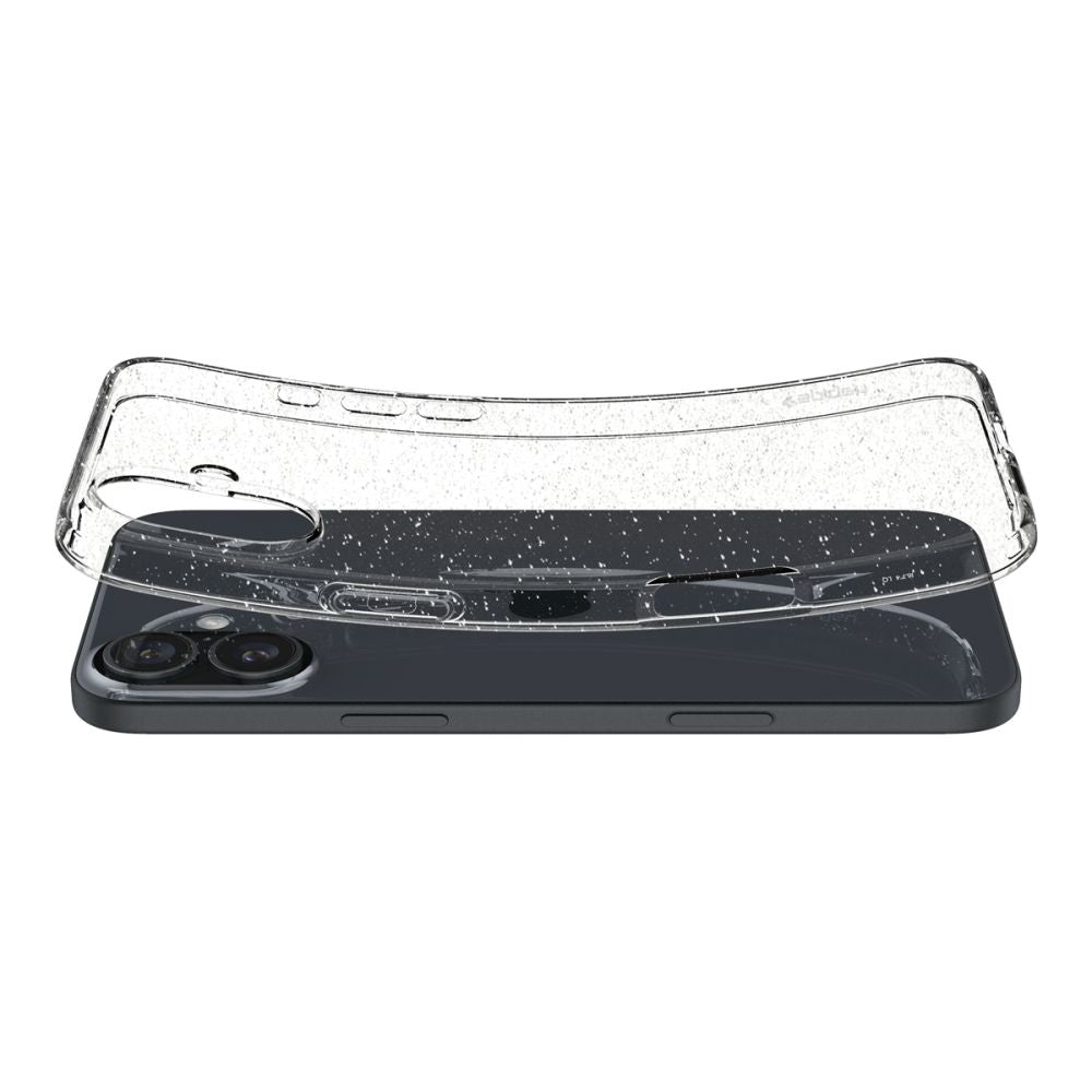 Maska za Apple iPhone 16, Spigen, Liquid Crystal Glitter, Prozirna ACS08192