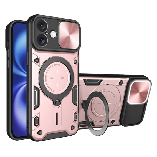 Maska za Apple iPhone 16, Techsuit, CamGuard Pro, Ružičasto zlatna