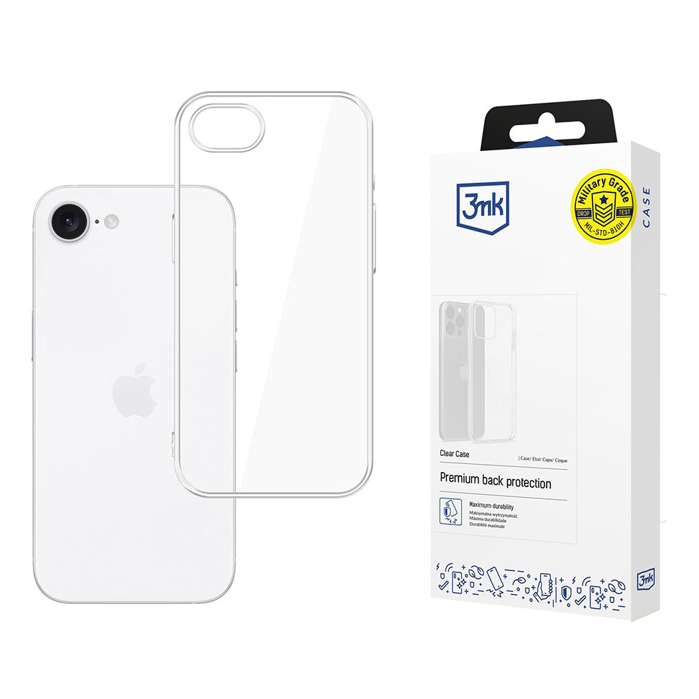 Maska za Apple iPhone 17e / 16e, 3MK, Clear, Prozirna