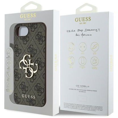 Futrola za Apple iPhone 16e, Guess, 4G Big Logo, smeđa