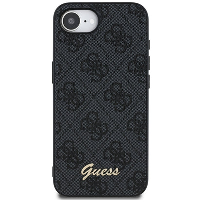 Futrola za Apple iPhone 16e, Guess, 4G Script Logo, Crna
