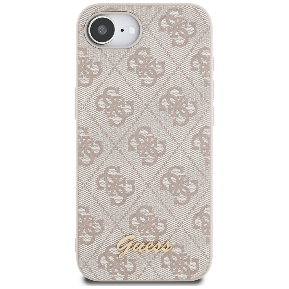 Futrola za Apple iPhone 16e, Guess, 4G Script Logo, Roza