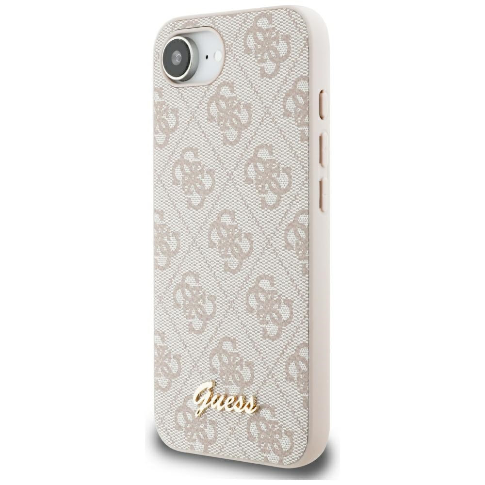 Futrola za Apple iPhone 16e, Guess, 4G Script Logo, Roza