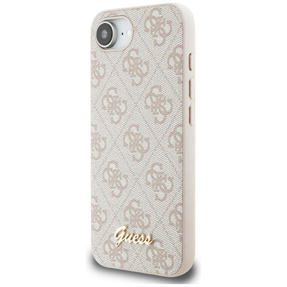 Futrola za Apple iPhone 16e, Guess, 4G Script Logo, Roza