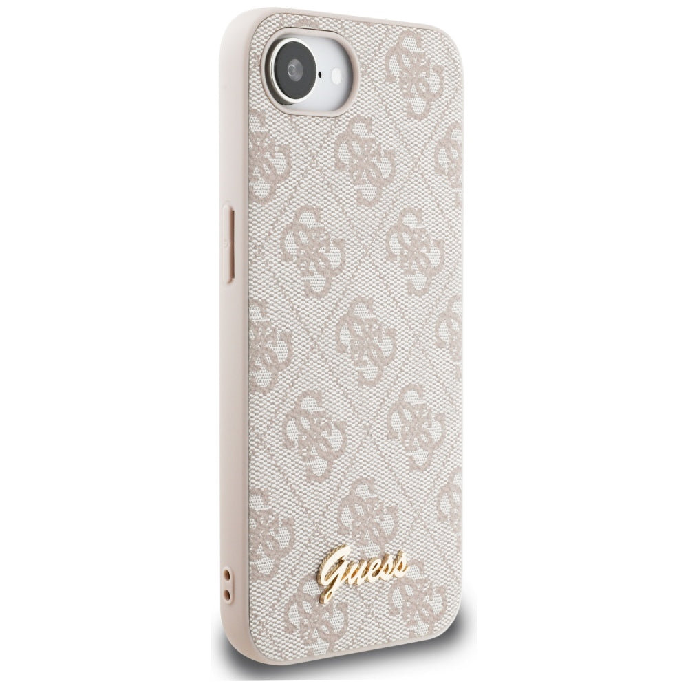 Futrola za Apple iPhone 16e, Guess, 4G Script Logo, Roza