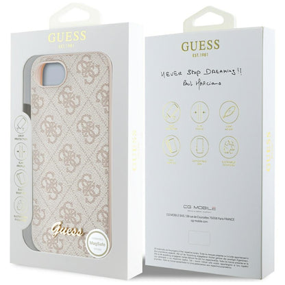 Futrola za Apple iPhone 16e, Guess, 4G Script Logo, Roza