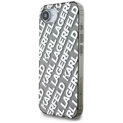 Futrola za Apple iPhone 16e, Karl Lagerfeld, IML Luxury Silver Fullover Logo, Srebrna