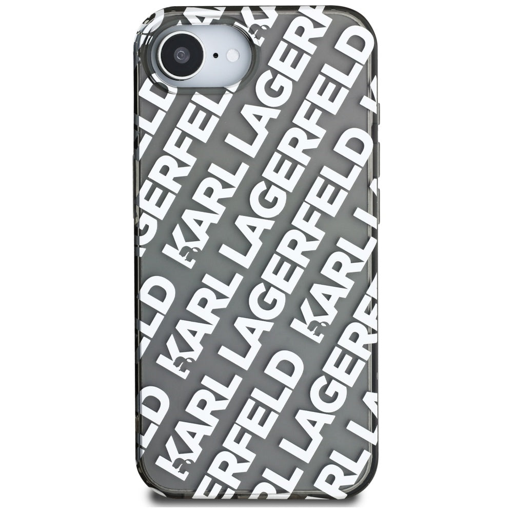 Futrola za Apple iPhone 16e, Karl Lagerfeld, IML Luxury Silver Fullover Logo, Srebrna