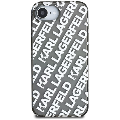 Futrola za Apple iPhone 16e, Karl Lagerfeld, IML Luxury Silver Fullover Logo, Srebrna