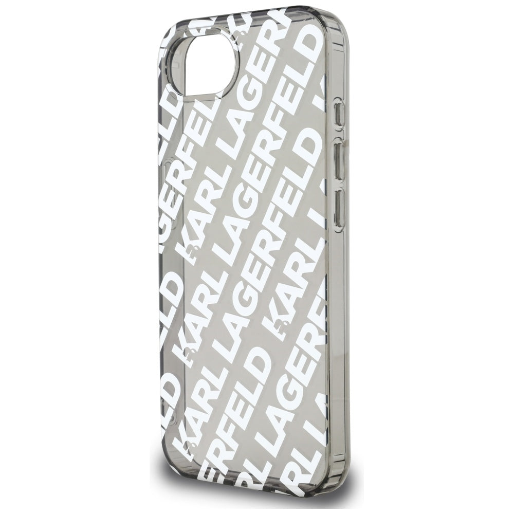 Futrola za Apple iPhone 16e, Karl Lagerfeld, IML Luxury Silver Fullover Logo, Srebrna