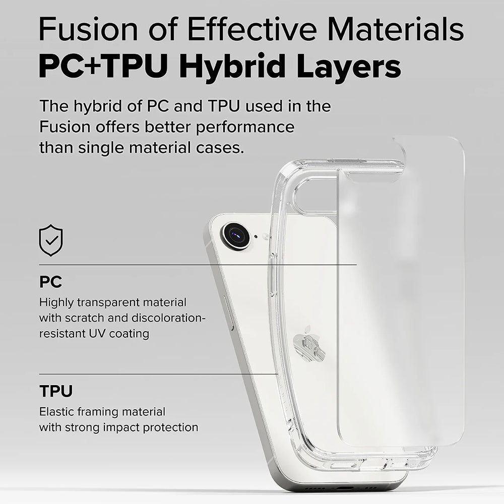 Maska za Apple iPhone 17e / 16e, Ringke, Fusion, Prozirna Mat