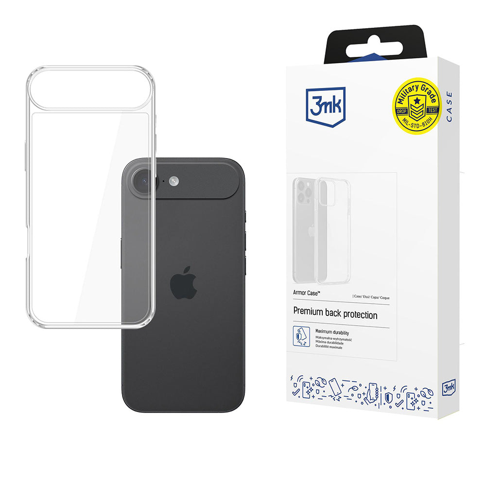 Futrola za Apple iPhone 17 Air, 3MK, Armor, Prozirna