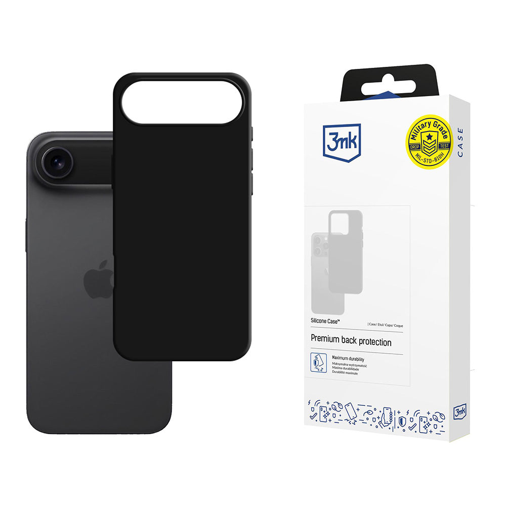 Futrola za Apple iPhone 17 Air, 3MK, Silikon, Crna