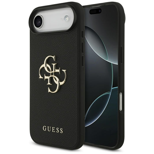 Futrola za Apple iPhone 17 Air, Guess, 4G Grained Big and Classic Logo, Crna