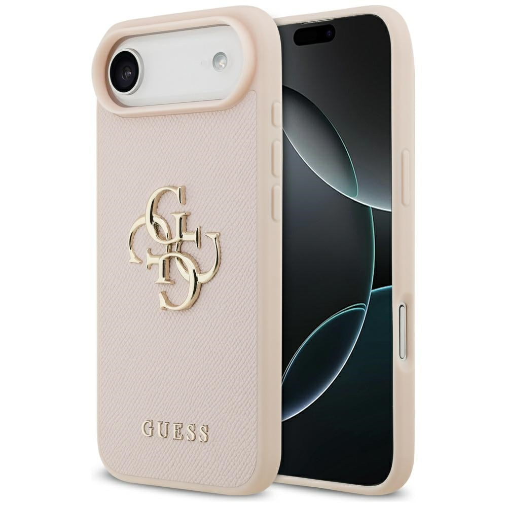 Futrola za Apple iPhone 17 Air, Guess, 4G Grained Big and Classic Logo, Roza