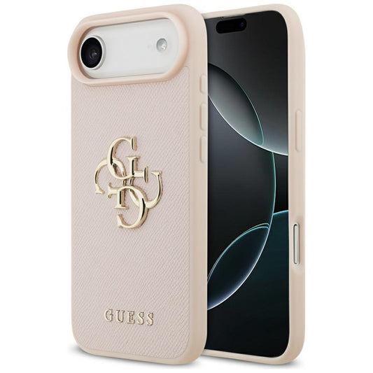 Futrola za Apple iPhone 17 Air, Guess, 4G Grained Big and Classic Logo, Roza