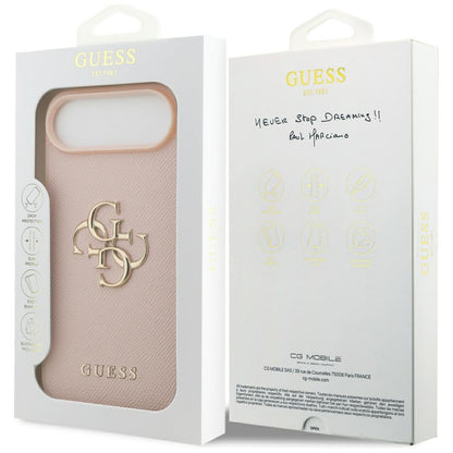 Futrola za Apple iPhone 17 Air, Guess, 4G Grained Big and Classic Logo, Roza