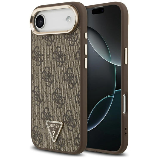 Futrola za Apple iPhone 17 Air, Guess, 4G Triangle Logo, Zlatno smeđa