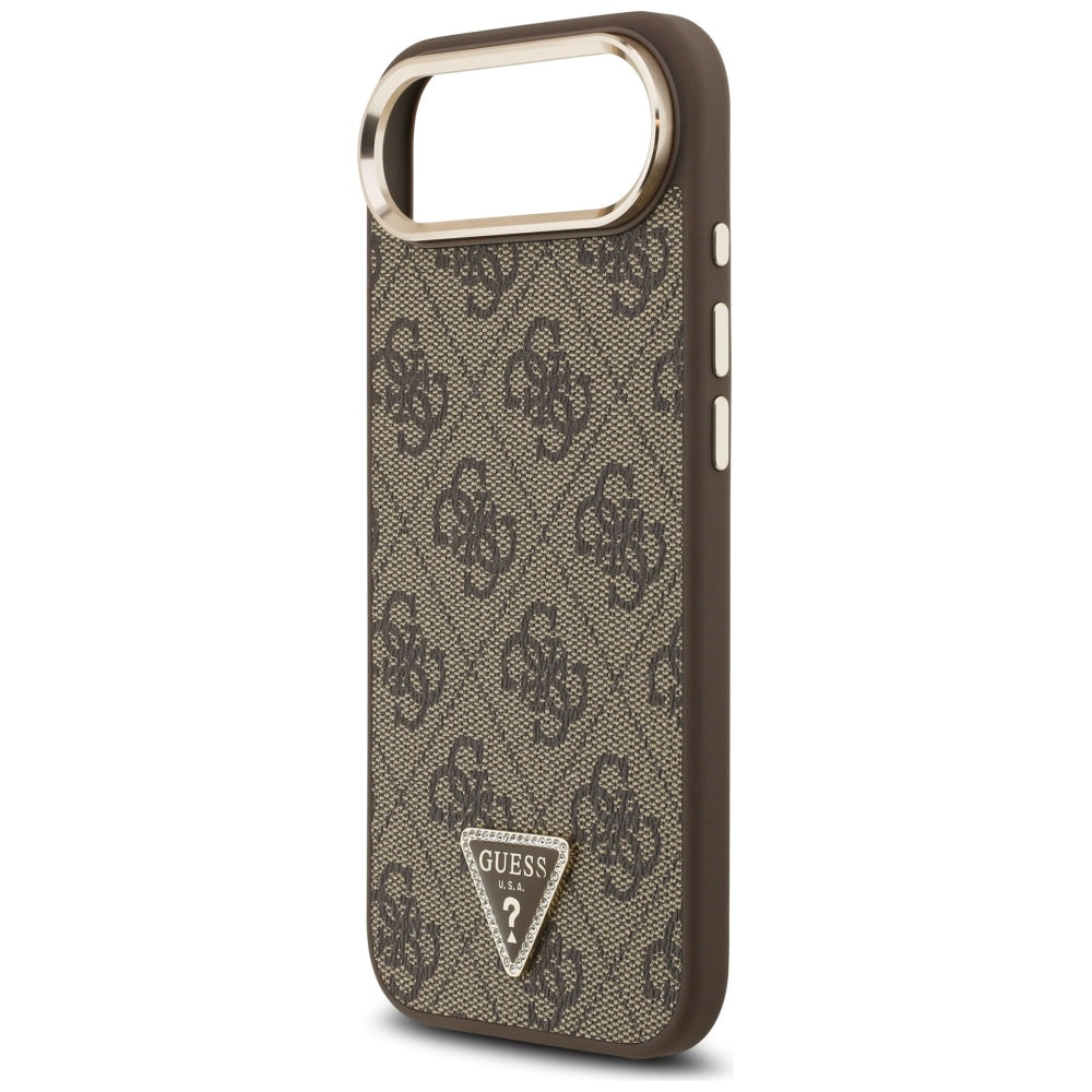 Futrola za Apple iPhone 17 Air, Guess, 4G Triangle Logo, Zlatno smeđa
