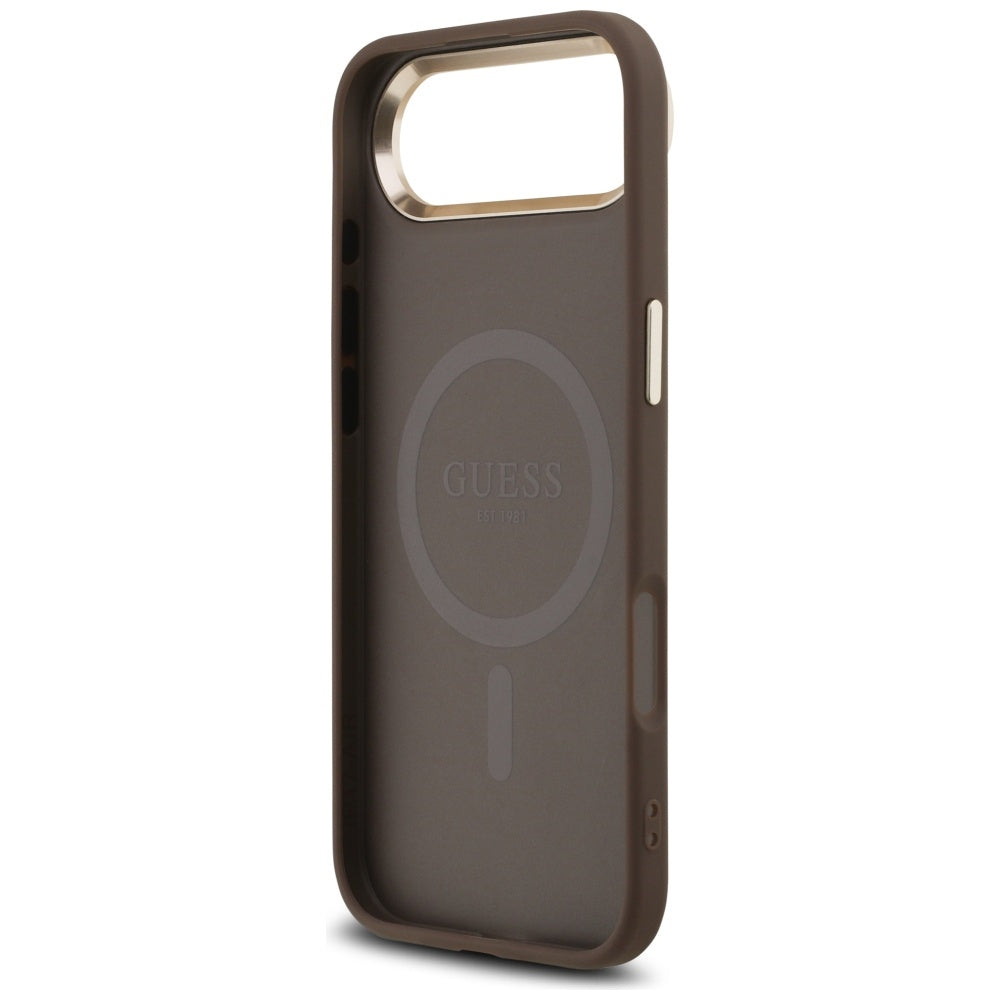 Futrola za Apple iPhone 17 Air, Guess, 4G Triangle Logo, Zlatno smeđa