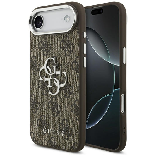 Futrola za Apple iPhone 17 Air, Guess, Big 4G Logo Classic, Smeđe Srebrna